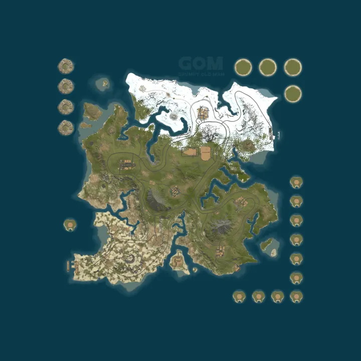 Map of GOM 5x PVE / With PURGE Grumpy Old Man |Kits|Skins|BackPack|Ant