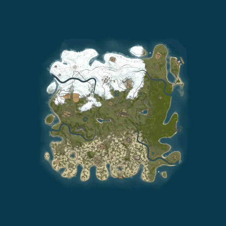 Map of [AU] Rust Captain Server - Weekly Fri Solo/Duo only.