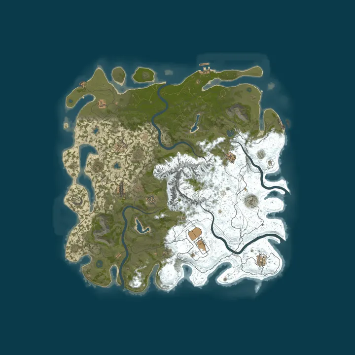 Map of A Shockbyte x Discord Production Rust Server