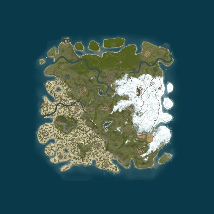 Map of Lazy Rusters IV - 2X - PVE - NPC Bases - Forget the Grind!