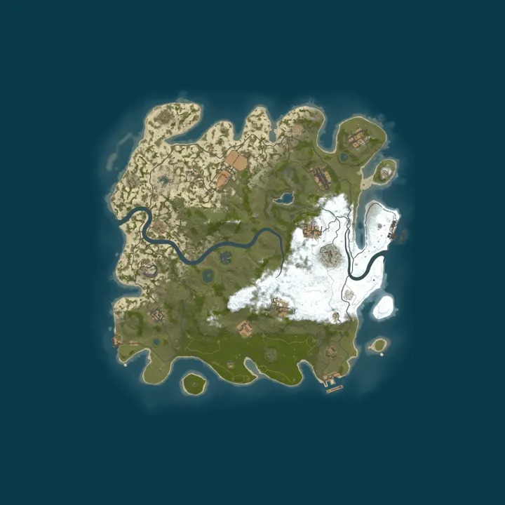 Map of RustOfWarPvE x3-15 Loot+NoRaid NoKill Wipe17.10