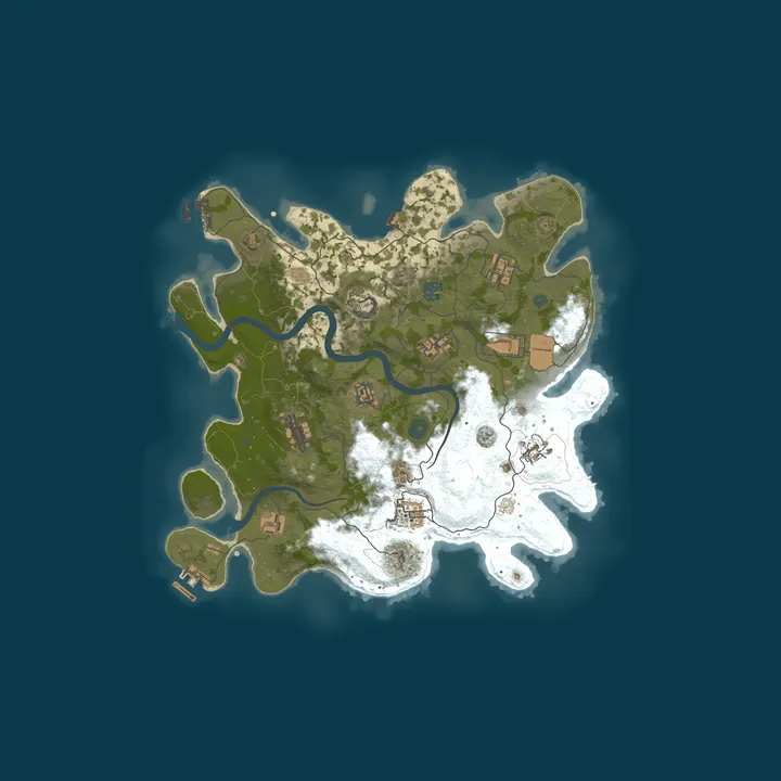 Map of Rust Foundations,PVE,Solo/Duo,10x,Events,Raidable Bases,Monthly