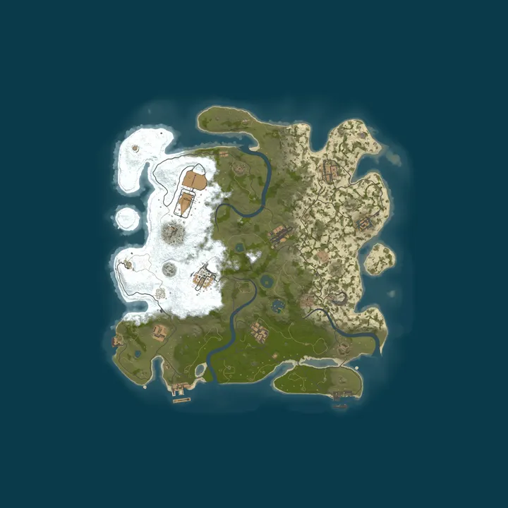 Map of #2 RUSTMAX PVE HARD x1/ZOMBIE/BASE/EVENTS