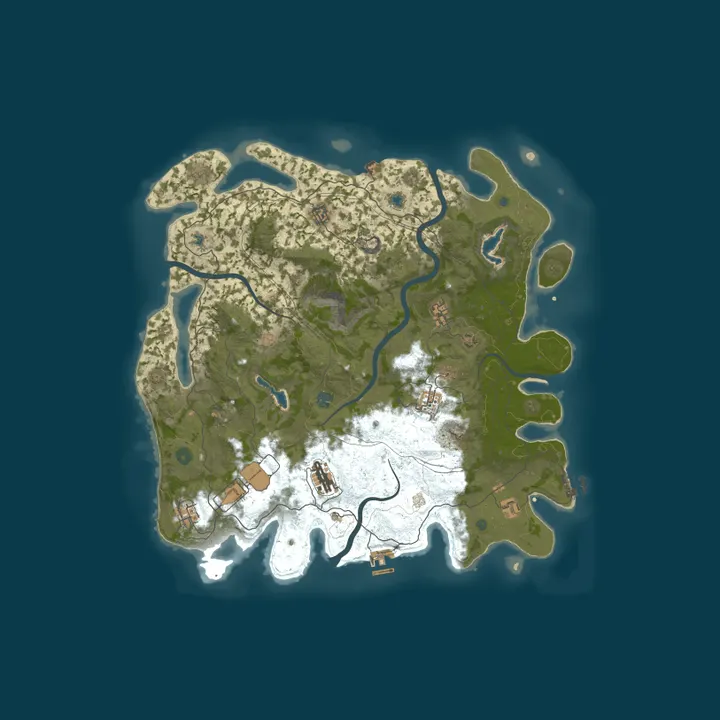 Map of Rust Classic Server x1