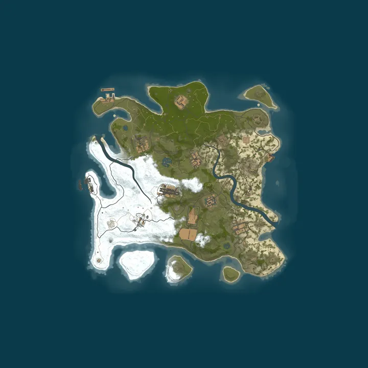 Map of [EU] RUST - Vanilla PVP [NO RULEZ] - Powered by SirServALot.dk