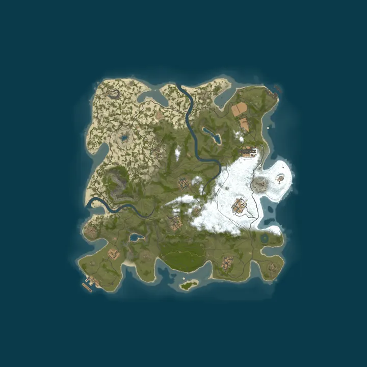 Map of WILDLORD.GG 5x |Kits|LootX5|TP|Homes|Clans|Just Wiped