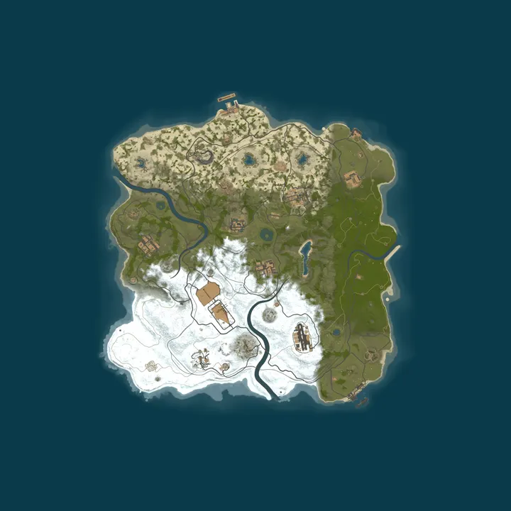 Map of Official OG Rust | NO TECH TREE | Back To The Basics FULL WIPED